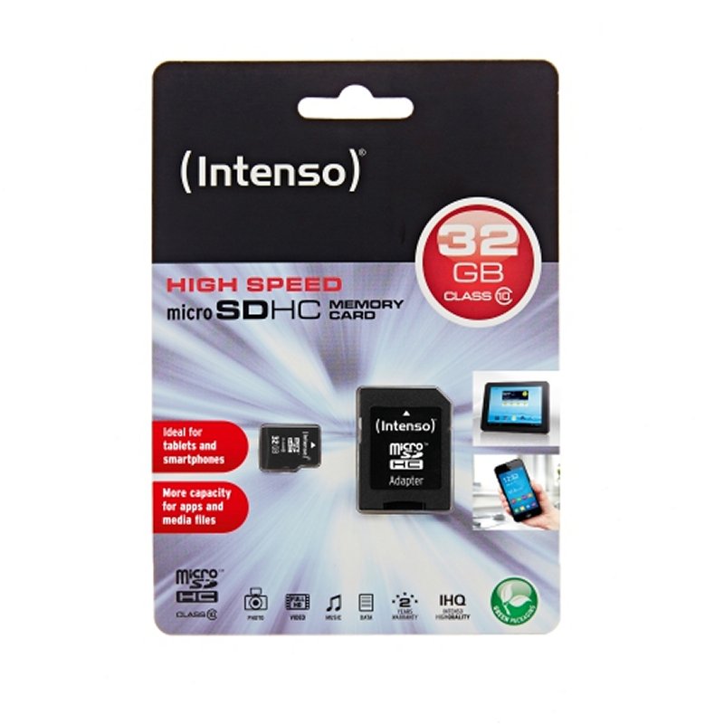 Intenso 3413480 Micro Sd Clase 10 32gb Cadapt